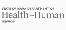 State of Iowa Department of Health and Human Services logo.